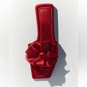 H&M Red Slide Sandals